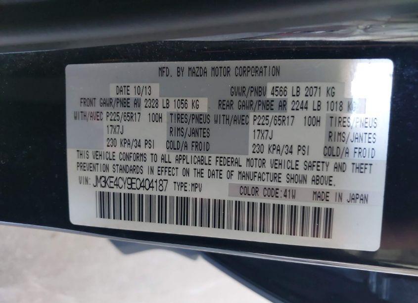 Photo 9 of 2014 Mazda Cx-5 TOURING (VIN JM3KE4CY9E0404187)