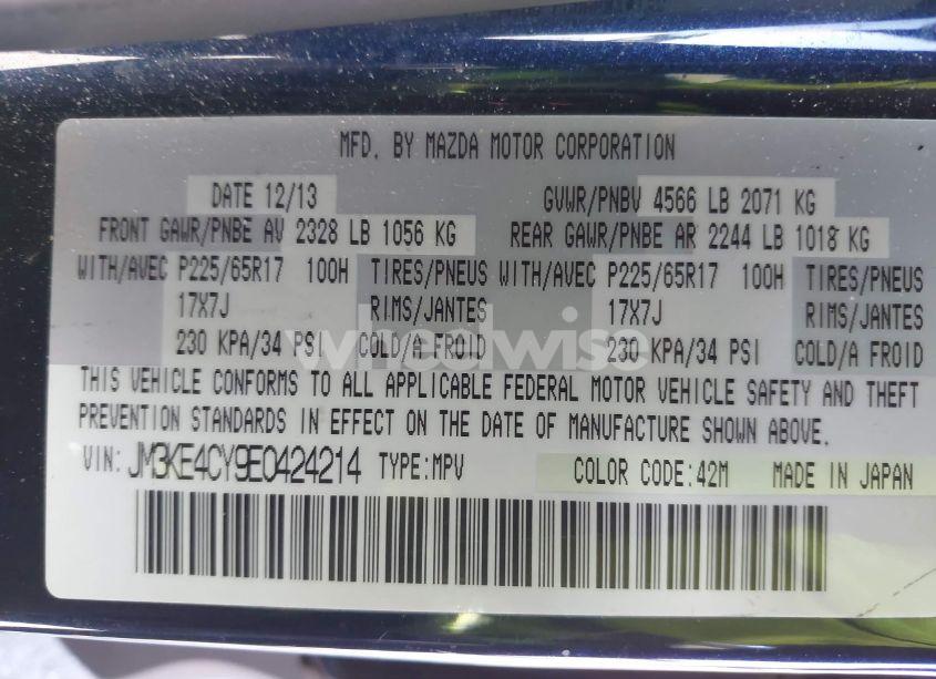 Photo 9 of 2014 Mazda Cx-5 TOURING (VIN JM3KE4CY9E0424214)