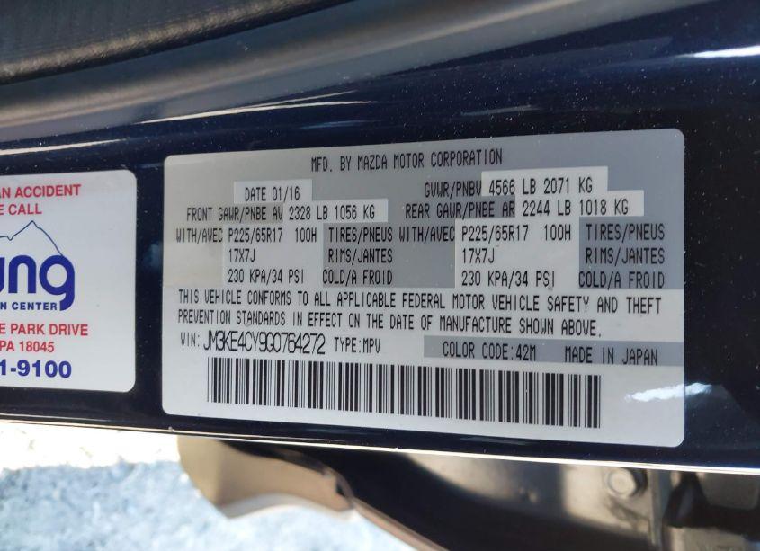 Photo 9 of 2016 Mazda Cx-5 TOURING (VIN JM3KE4CY9G0764272)