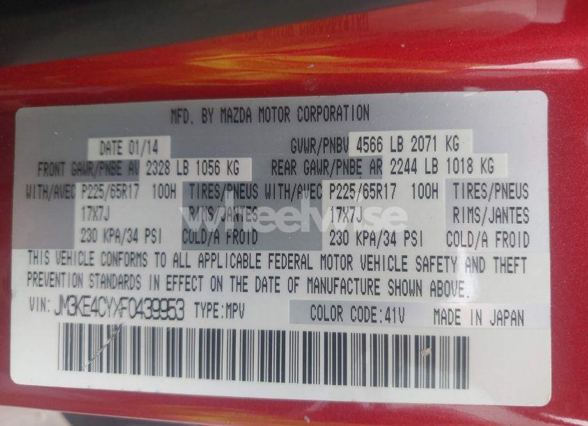 Photo 9 of 2015 Mazda Cx-5 TOURING (VIN JM3KE4CYXF0439953)