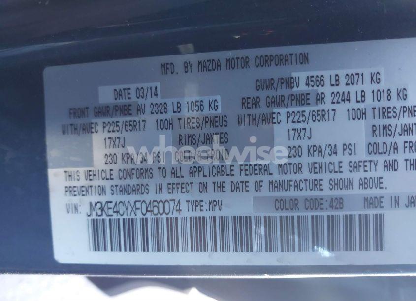 Photo 9 of 2015 Mazda Cx-5 TOURING (VIN JM3KE4CYXF0460074)