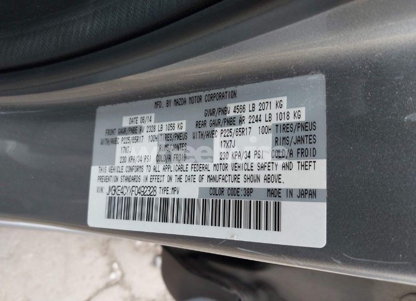 Photo 9 of 2015 Mazda Cx-5 TOURING (VIN JM3KE4CYXF0492328)