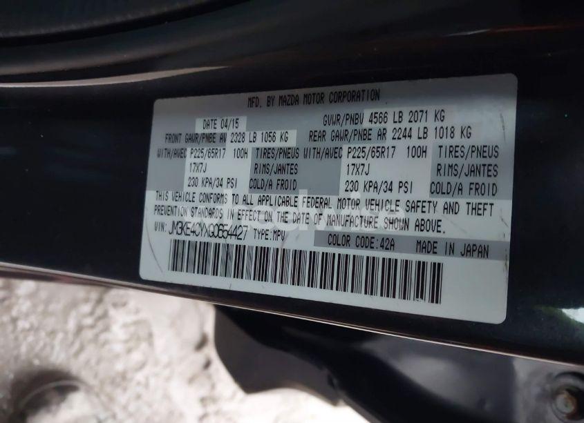 Photo 9 of 2016 Mazda Cx-5 TOURING (VIN JM3KE4CYXG0654427)