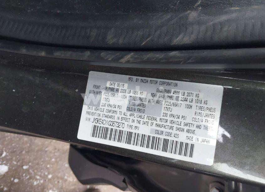 Photo 9 of 2016 Mazda Cx-5 TOURING (VIN JM3KE4CYXG0673270)