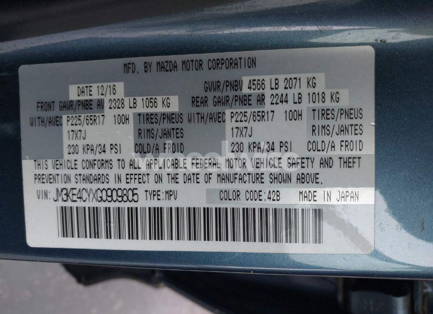 Photo 9 of 2016 Mazda Cx-5 TOURING (VIN JM3KE4CYXG0909805)