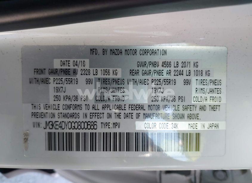 Photo 9 of 2016 Mazda Cx-5 GRAND TOURING (VIN JM3KE4DY0G0800686)