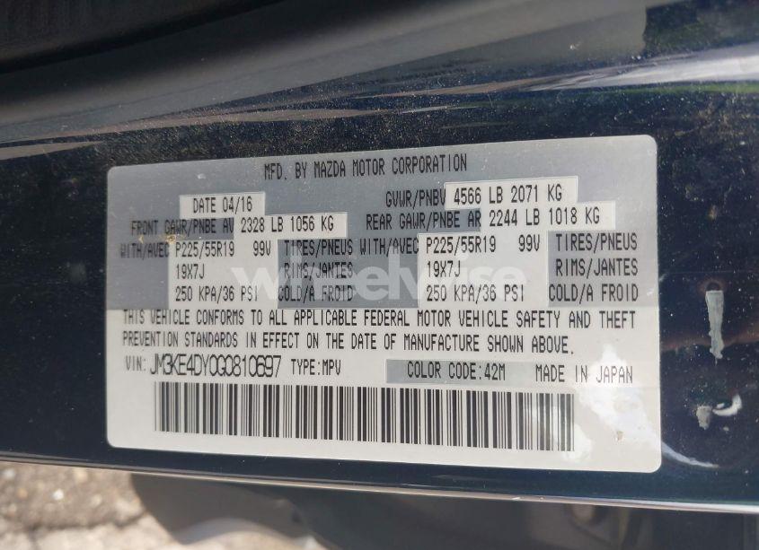 Photo 9 of 2016 Mazda Cx-5 GRAND TOURING (VIN JM3KE4DY0G0810697)