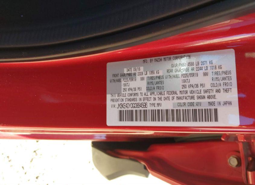 Photo 9 of 2016 Mazda Cx-5 GRAND TOURING (VIN JM3KE4DY0G0864596)