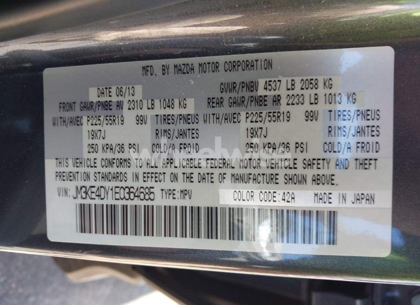 Photo 9 of 2014 Mazda Cx-5 GRAND TOURING (VIN JM3KE4DY1E0364685)