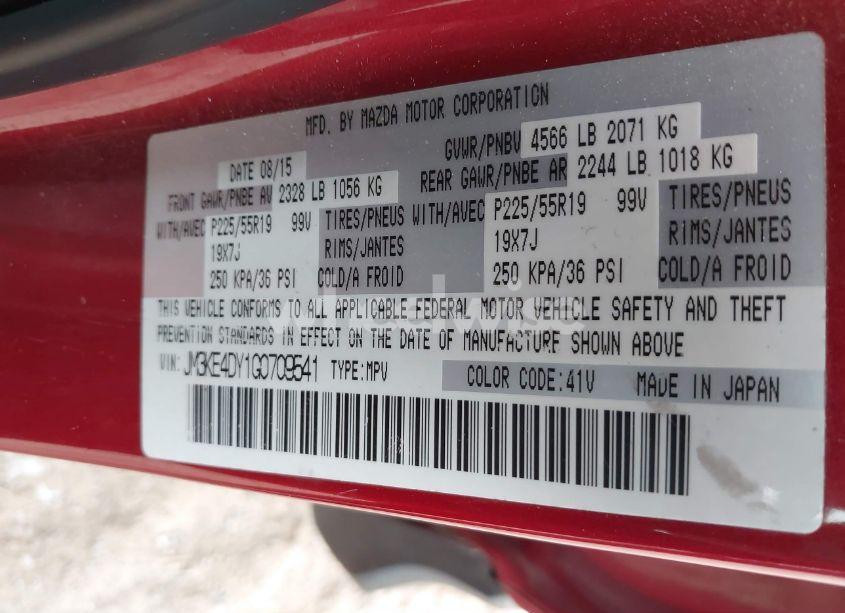 Photo 9 of 2016 Mazda Cx-5 GRAND TOURING (VIN JM3KE4DY1G0709541)