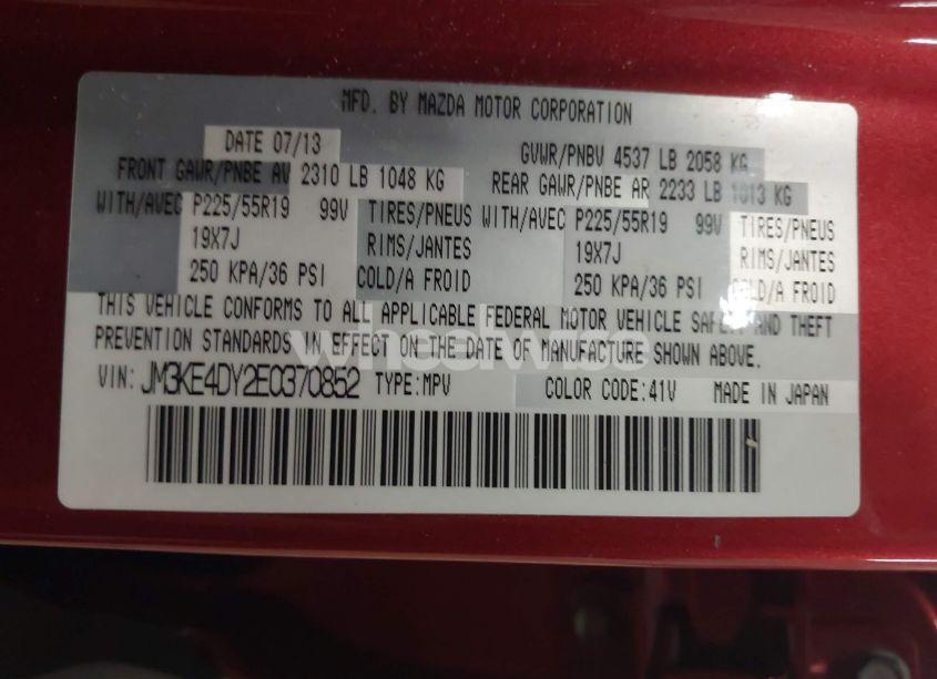 Photo 9 of 2014 Mazda Cx-5 GRAND TOURING (VIN JM3KE4DY2E0370852)