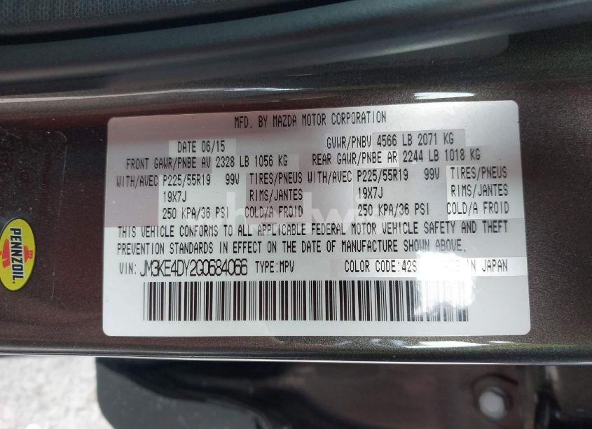 Photo 9 of 2016 Mazda Cx-5 GRAND TOURING (VIN JM3KE4DY2G0684066)