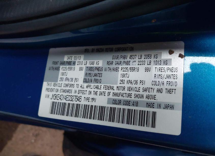 Photo 9 of 2014 Mazda Cx-5 GRAND TOURING (VIN JM3KE4DY4E0327646)