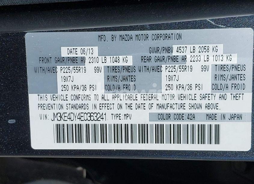 Photo 9 of 2014 Mazda Cx-5 GRAND TOURING (VIN JM3KE4DY4E0363241)