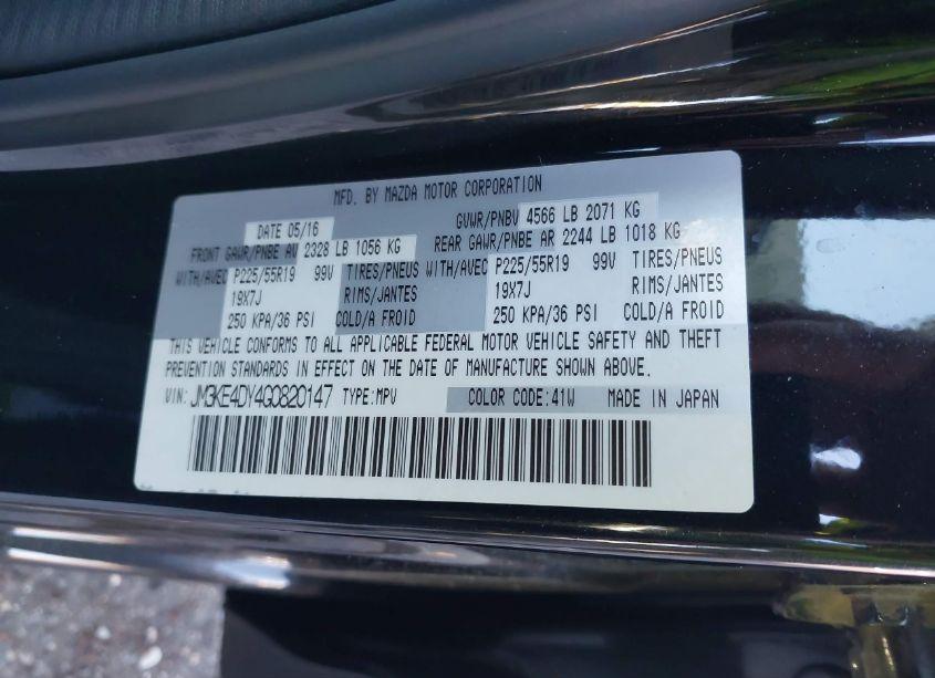 Photo 9 of 2016 Mazda Cx-5 GRAND TOURING (VIN JM3KE4DY4G0820147)