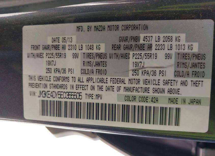 Photo 9 of 2014 Mazda Cx-5 GRAND TOURING (VIN JM3KE4DY5E0355505)