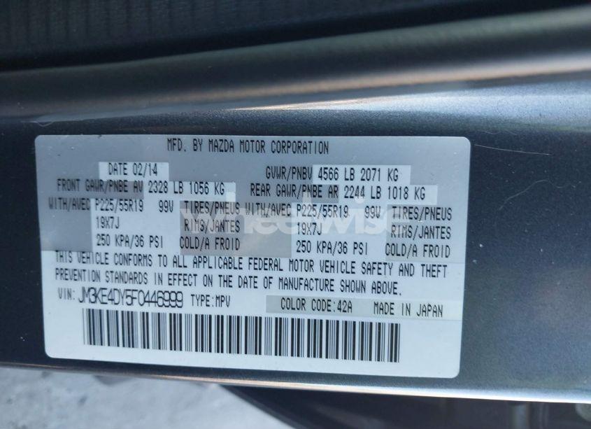 Photo 9 of 2015 Mazda Cx-5 GRAND TOURING (VIN JM3KE4DY5F0446999)