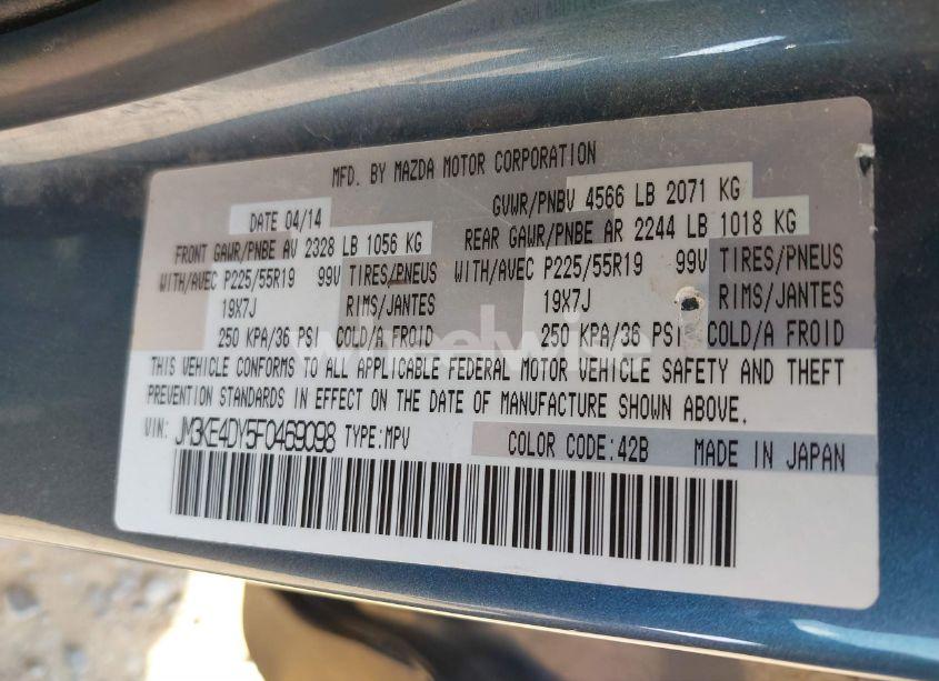 Photo 9 of 2015 Mazda Cx-5 GRAND TOURING (VIN JM3KE4DY5F0469098)