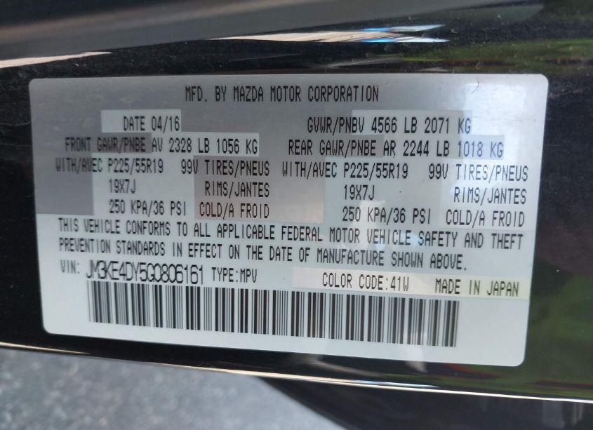 Photo 9 of 2016 Mazda Cx-5 GRAND TOURING (VIN JM3KE4DY5G0806161)