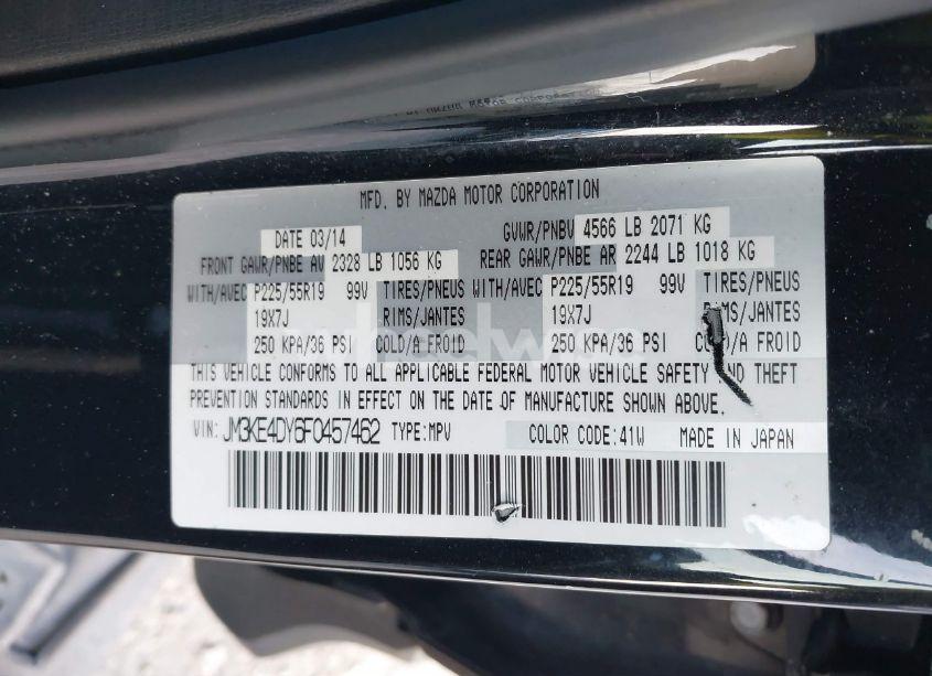 Photo 9 of 2015 Mazda Cx-5 GRAND TOURING (VIN JM3KE4DY6F0457462)