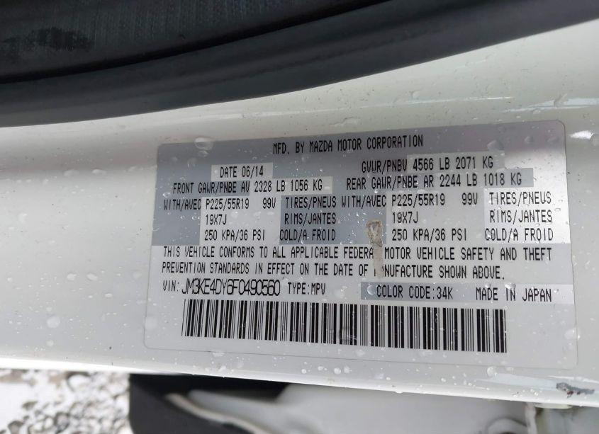 Photo 9 of 2015 Mazda Cx-5 GRAND TOURING (VIN JM3KE4DY6F0490560)