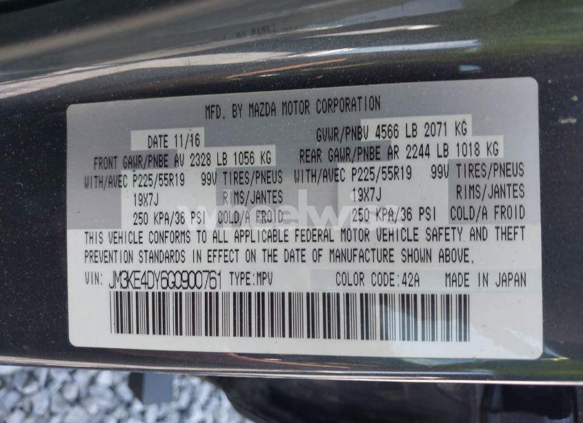 Photo 9 of 2016 Mazda Cx-5 GT (VIN JM3KE4DY6G0900761)