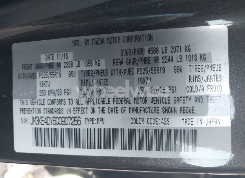 Photo 9 of 2016 Mazda Cx-5 GRAND TOURING (VIN JM3KE4DY6G0907256)