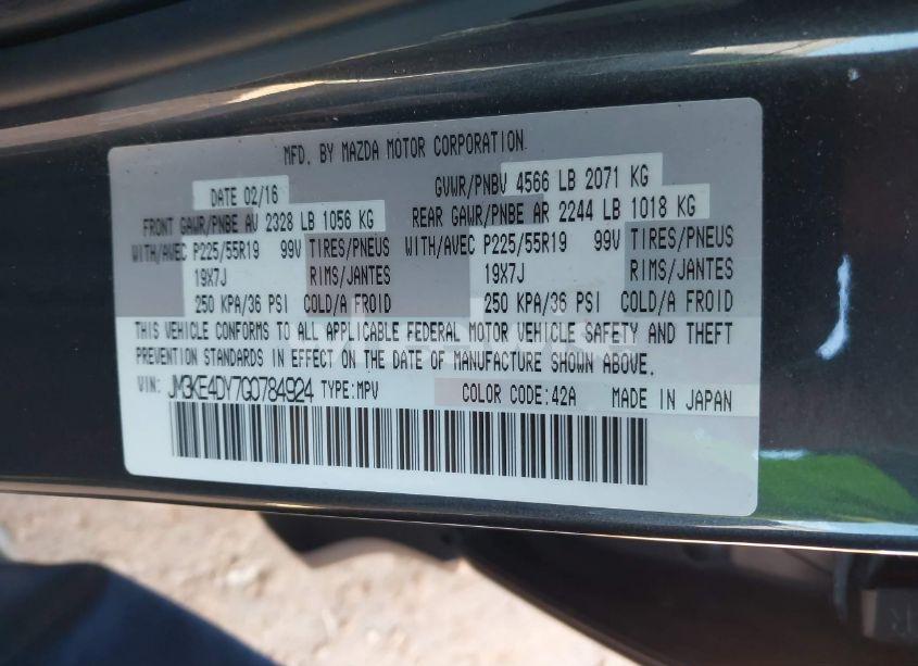 Photo 9 of 2016 Mazda Cx-5 GRAND TOURING (VIN JM3KE4DY7G0784924)