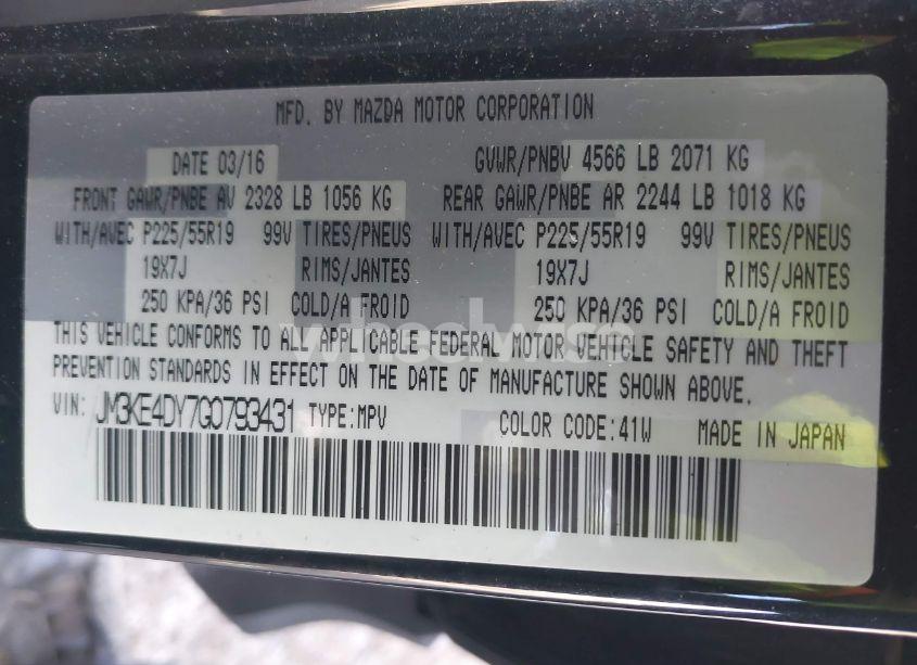 Photo 9 of 2016 Mazda Cx-5 GRAND TOURING (VIN JM3KE4DY7G0793431)