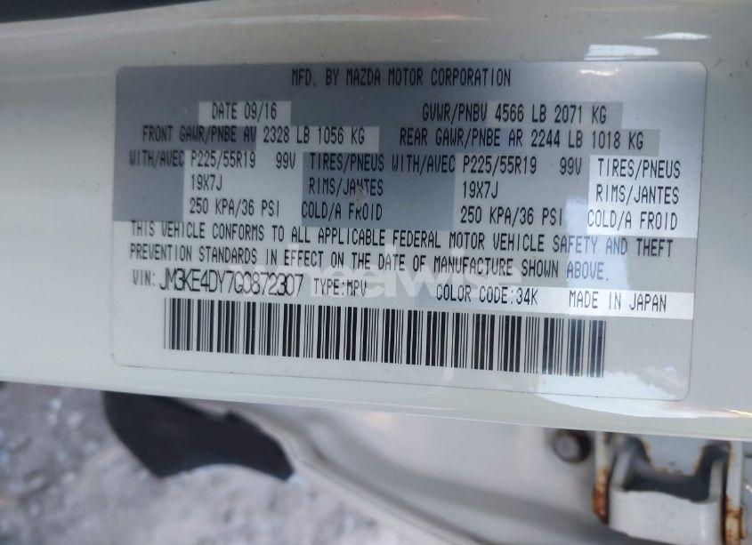 Photo 9 of 2016 Mazda Cx-5 GRAND TOURING (VIN JM3KE4DY7G0872307)