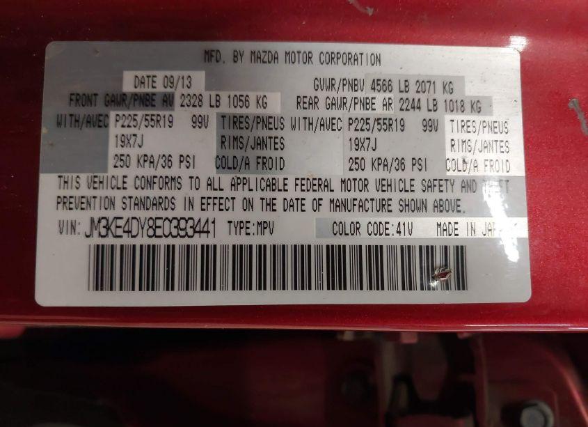 Photo 9 of 2014 Mazda Cx-5 GRAND TOURING (VIN JM3KE4DY8E0393441)