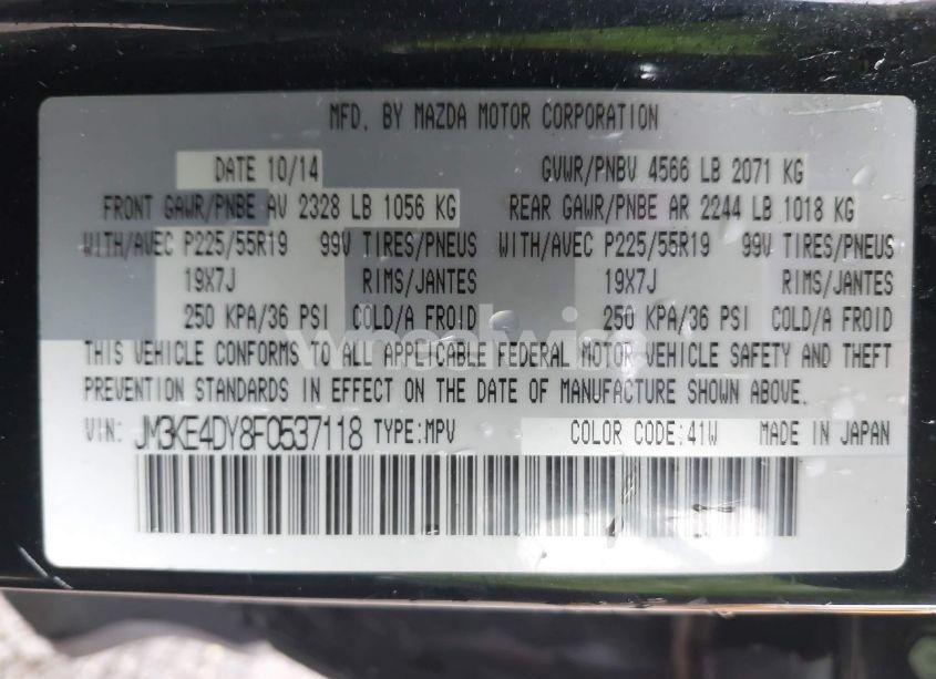 Photo 9 of 2015 Mazda Cx-5 GRAND TOURING (VIN JM3KE4DY8F0537118)