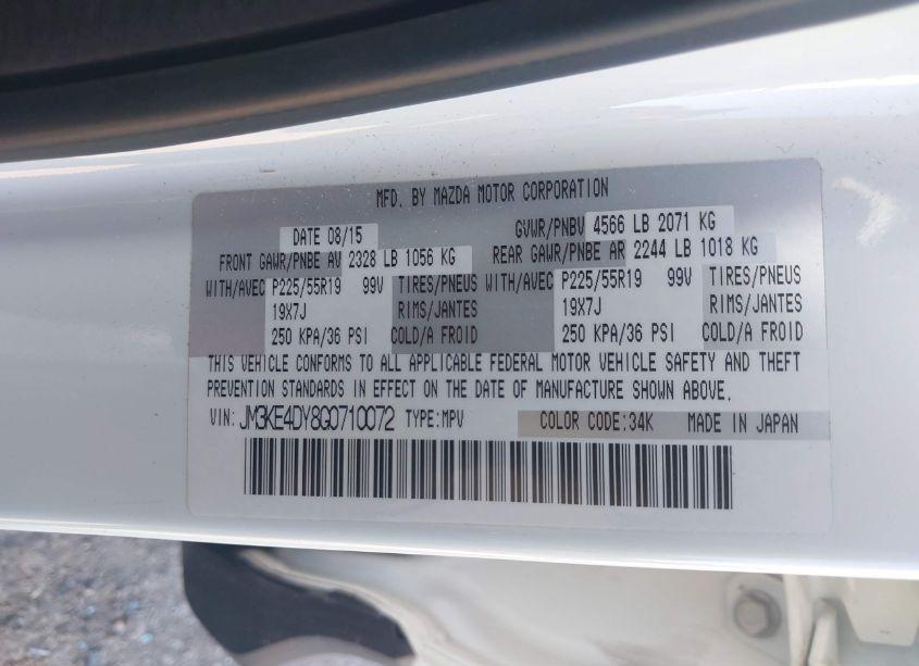 Photo 9 of 2016 Mazda Cx-5 GRAND TOURING (VIN JM3KE4DY8G0710072)