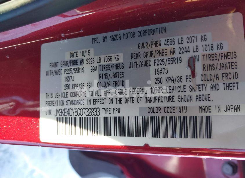 Photo 9 of 2016 Mazda Cx-5 GRAND TOURING (VIN JM3KE4DY8G0732833)