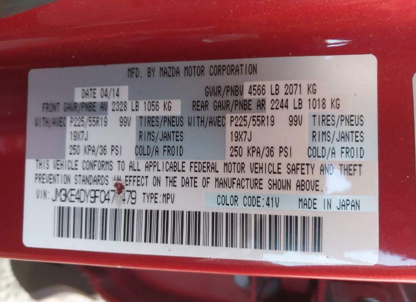 Photo 9 of 2015 Mazda Cx-5 GRAND TOURING (VIN JM3KE4DY9F0474479)