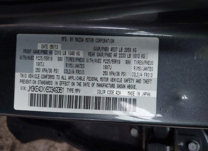 Photo 9 of 2014 Mazda Cx-5 GRAND TOURING (VIN JM3KE4DYXE0349361)