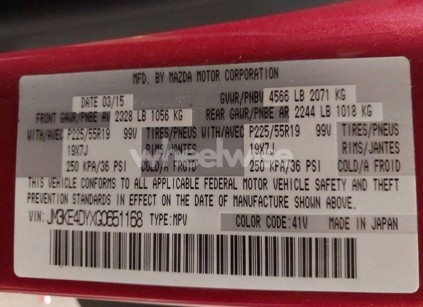 Photo 9 of 2016 Mazda Cx-5 GRAND TOURING (VIN JM3KE4DYXG0651168)