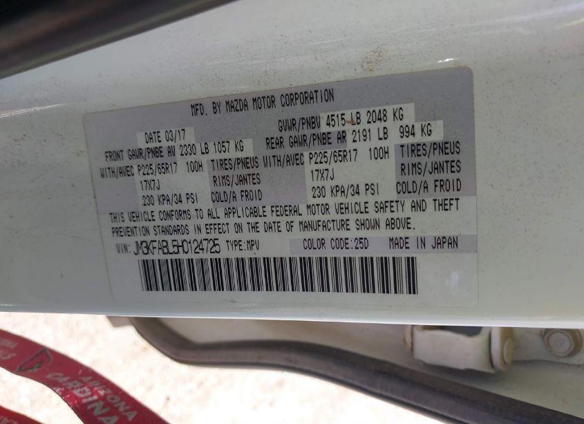 Photo 9 of 2017 Mazda Cx-5 SPORT (VIN JM3KFABL5H0124725)