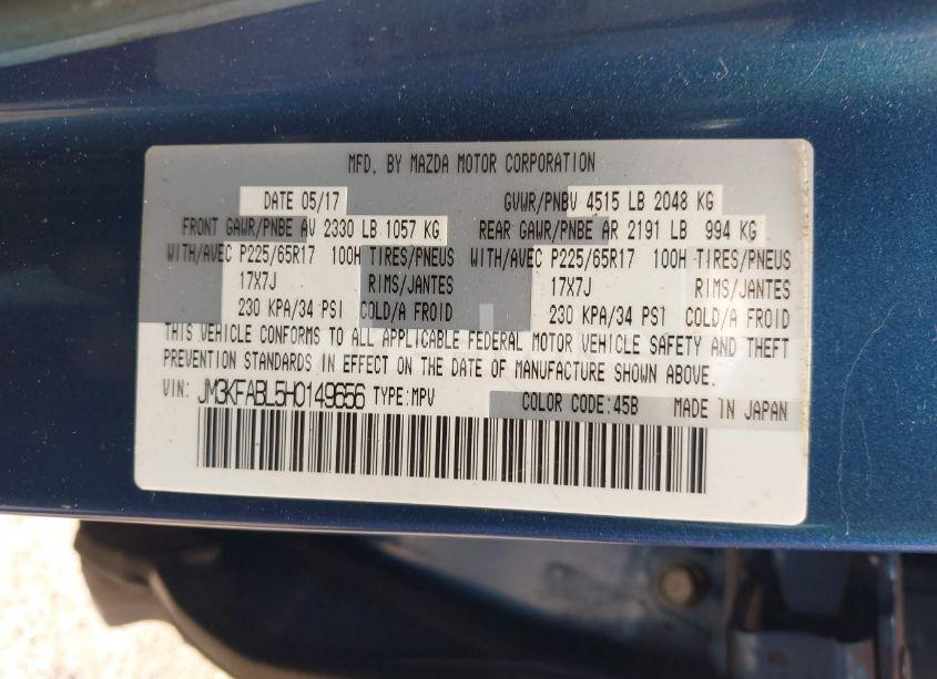 Photo 9 of 2017 Mazda Cx-5 SPORT (VIN JM3KFABL5H0149656)