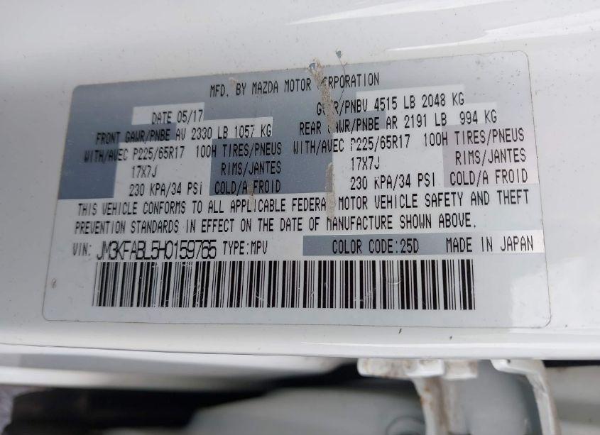 Photo 9 of 2017 Mazda Cx-5 SPORT (VIN JM3KFABL5H0159765)