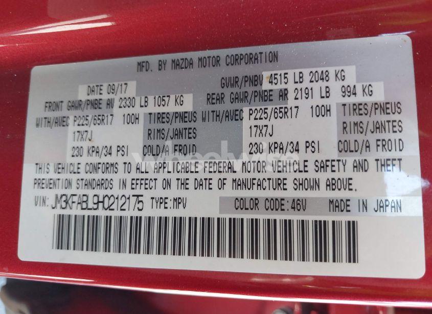 Photo 9 of 2017 Mazda Cx-5 SPORT (VIN JM3KFABL9H0212175)