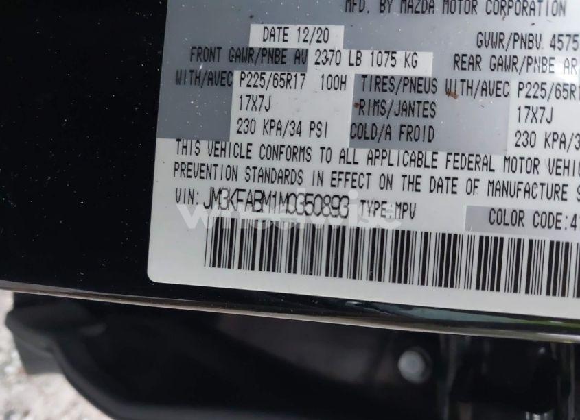 Photo 9 of 2021 Mazda Cx-5 SPORT (VIN JM3KFABM1M0350893)