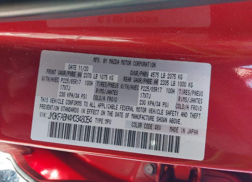 Photo 9 of 2021 Mazda Cx-5 SPORT (VIN JM3KFABM4M0348054)