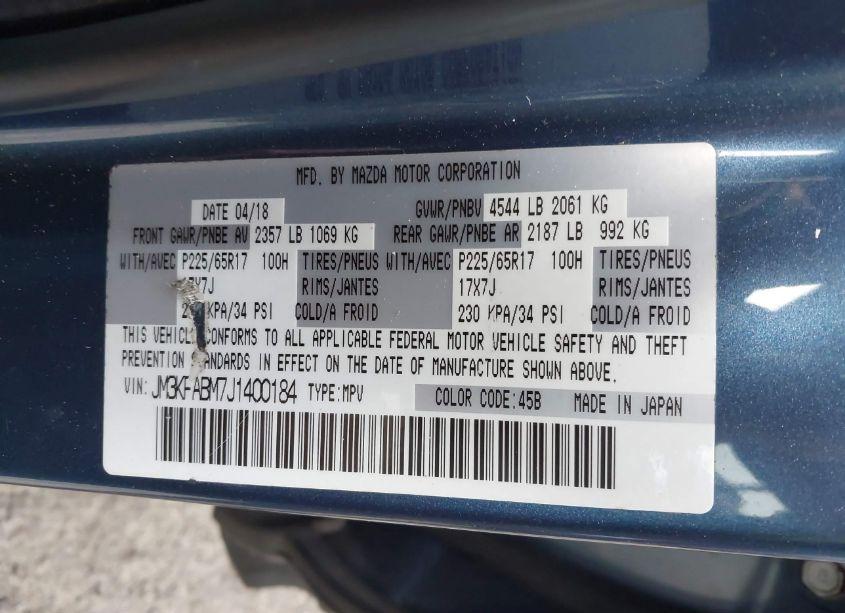 Photo 9 of 2018 Mazda Cx-5 SPORT (VIN JM3KFABM7J1400184)