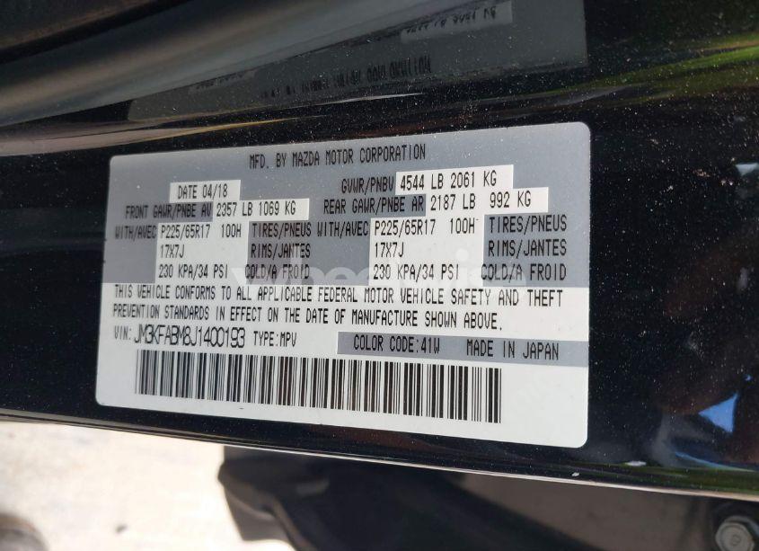 Photo 9 of 2018 Mazda Cx-5 SPORT (VIN JM3KFABM8J1400193)