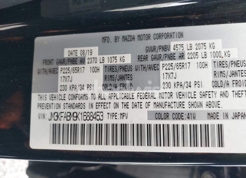 Photo 9 of 2019 Mazda Cx-5 SPORT (VIN JM3KFABM9K1688453)