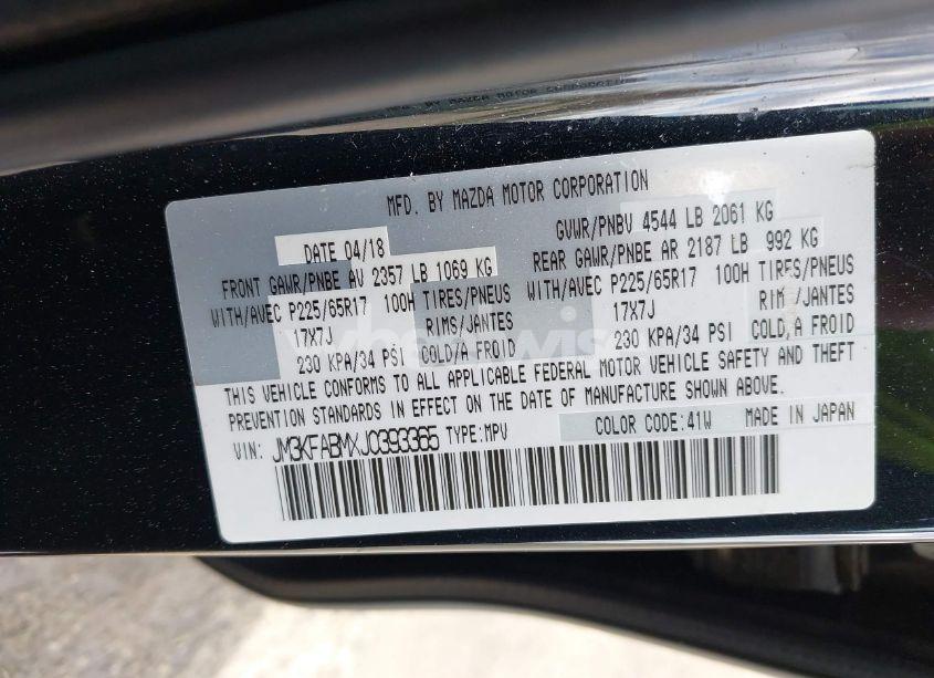 Photo 9 of 2018 Mazda Cx-5 SPORT (VIN JM3KFABMXJ0393365)