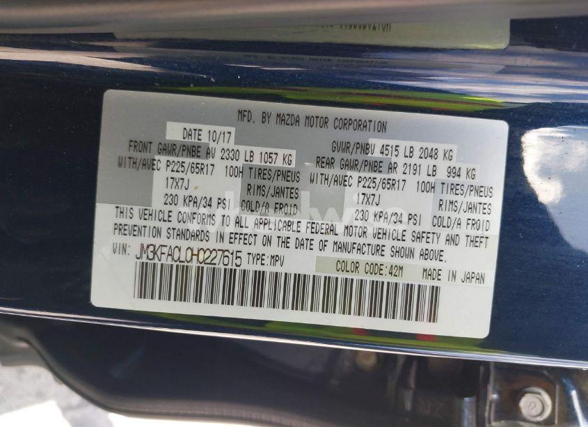 Photo 9 of 2017 Mazda Cx-5 TOURING (VIN JM3KFACL0H0227615)