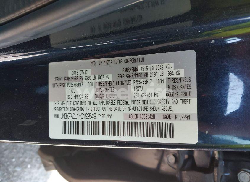 Photo 9 of 2017 Mazda Cx-5 TOURING (VIN JM3KFACL1H0192549)