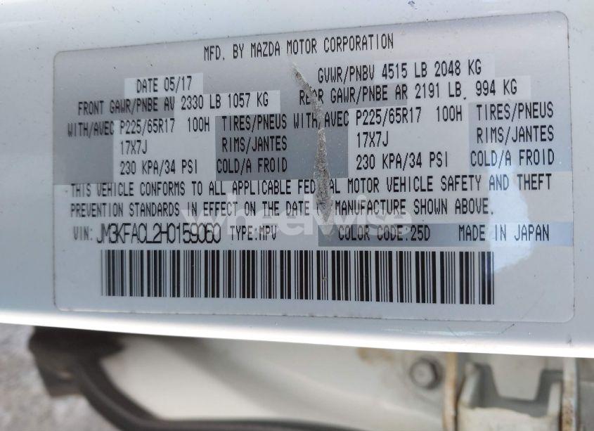 Photo 9 of 2017 Mazda Cx-5 TOURING (VIN JM3KFACL2H0159060)